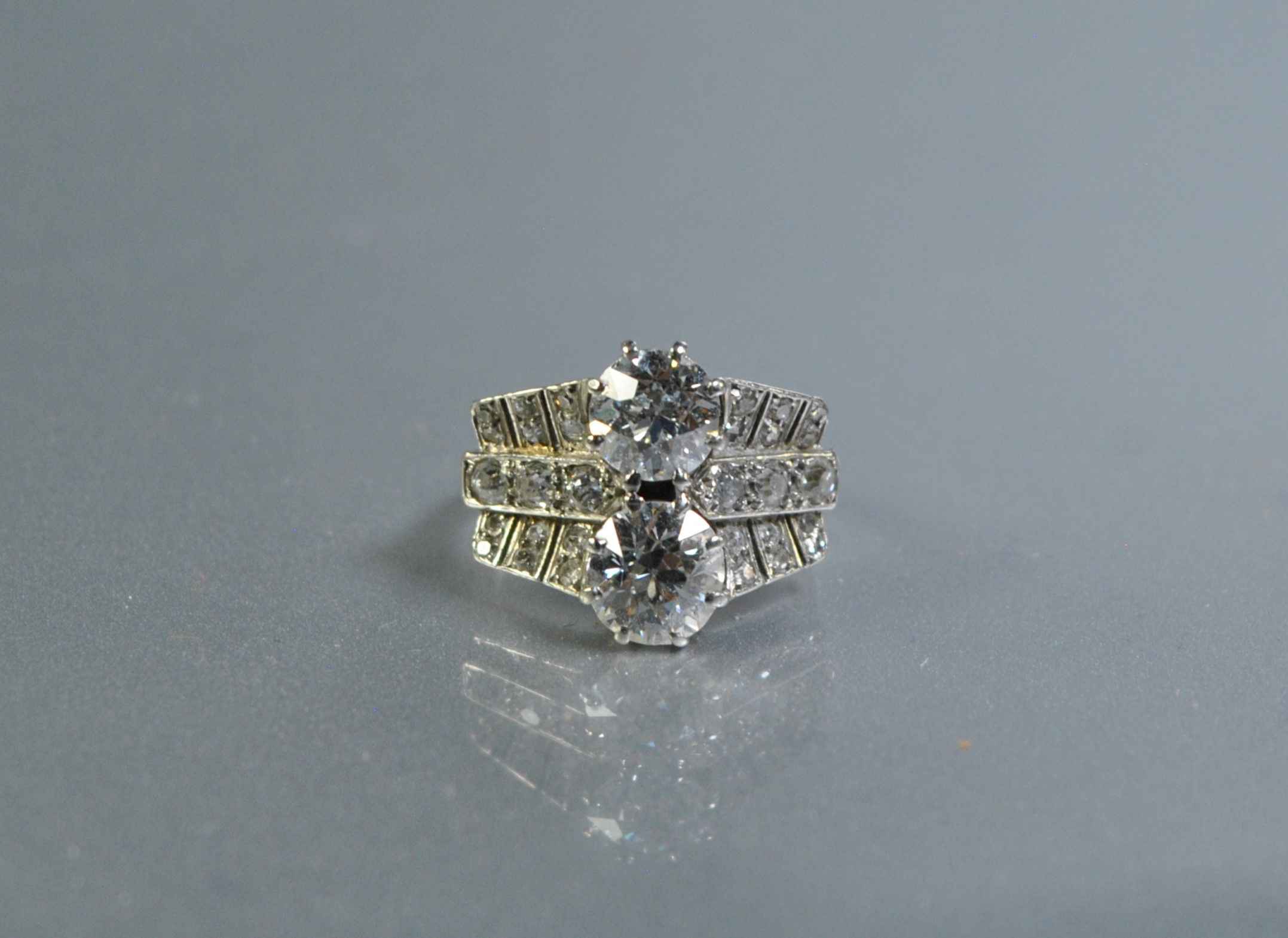 Bague en platine et or blanc